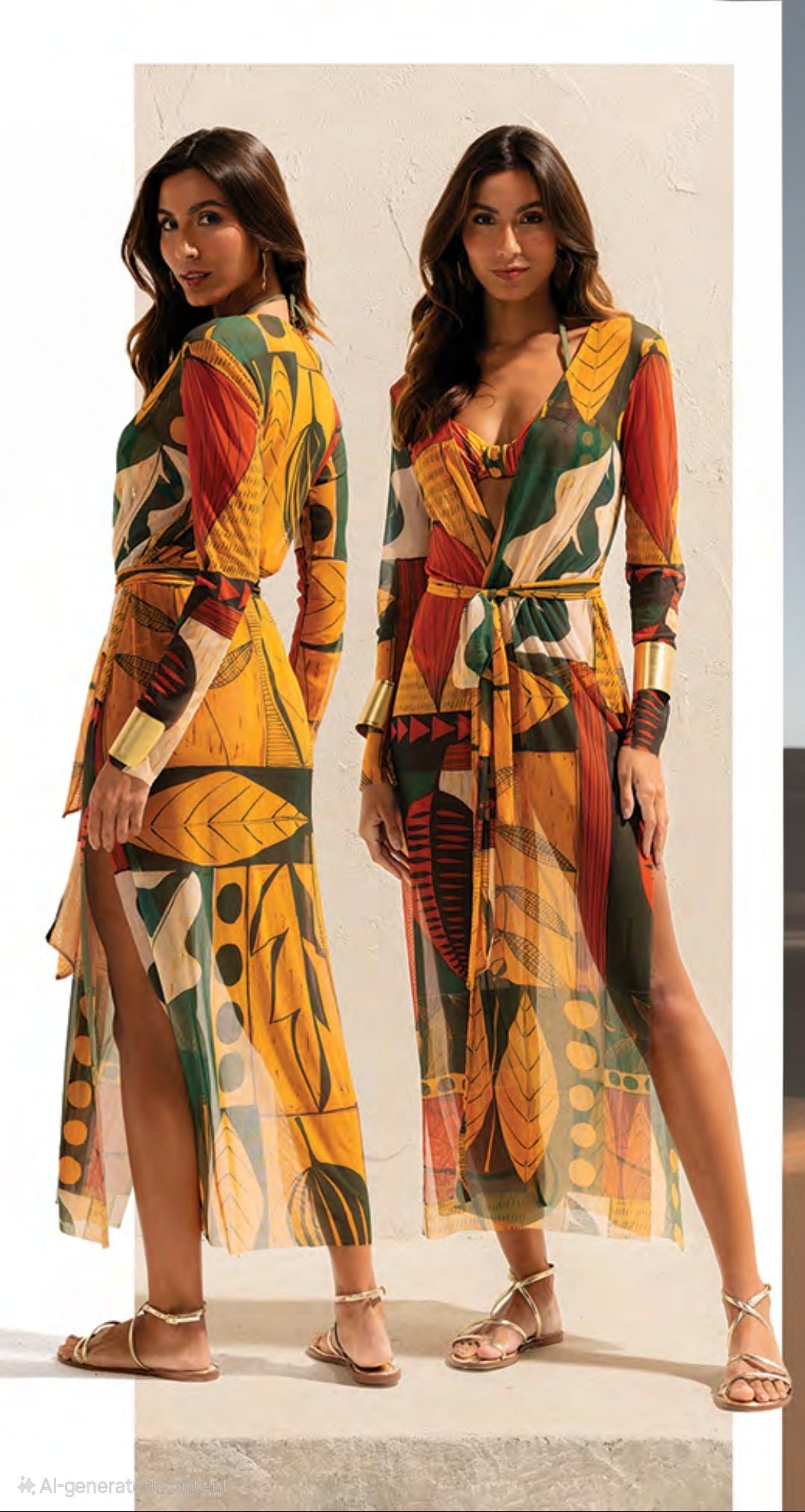 Kaftan Cover-up Dunas de Ouro